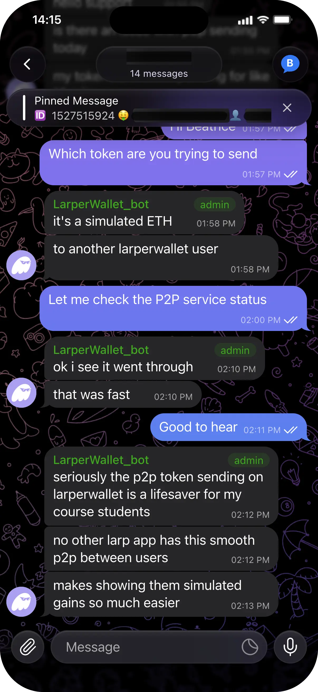 Anonymous customer vouch 2